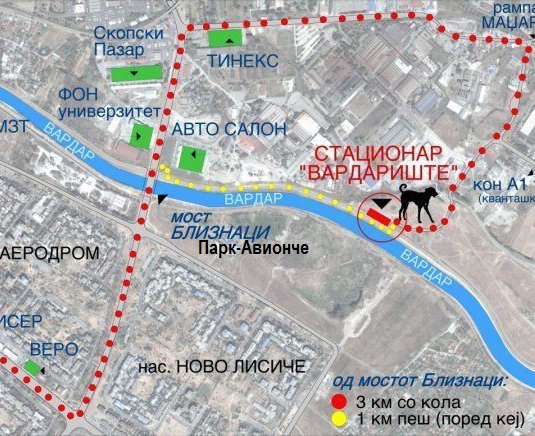 мапа на стационарот Вардариште-Скопје мапа на стационарот Вардариште-Скопје